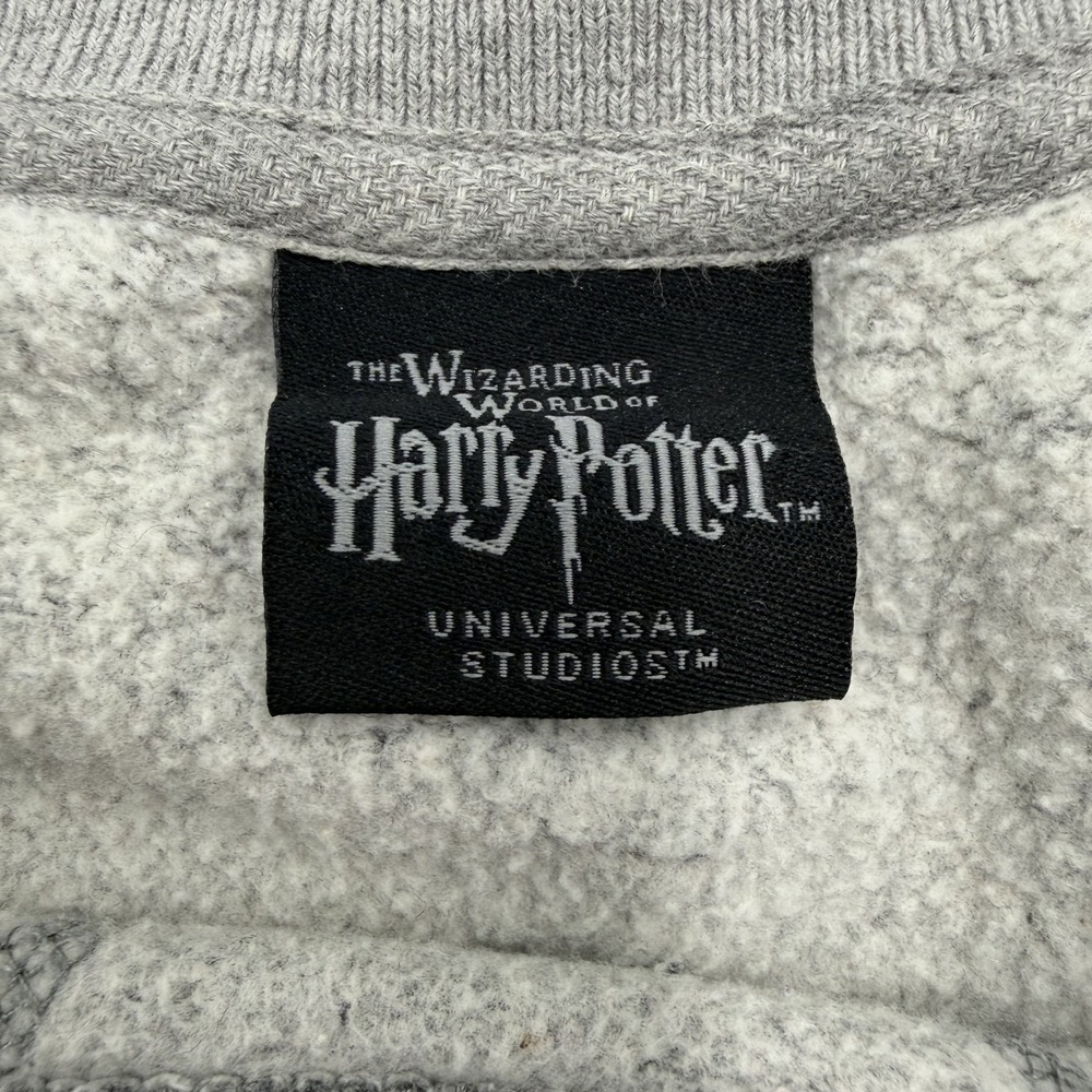 Universal Studios Harry Potter Hufflepuff Sweatshirt Grey Raglan Large L - Picture 5 of 8